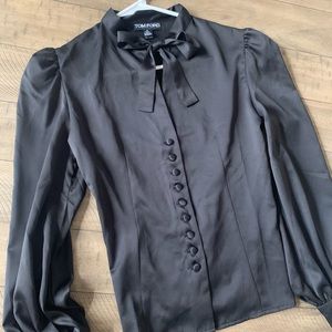 Tom Ford Tie Neck Blouse Size XS